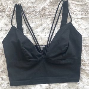 Black Bodycon Crop Top Size Small